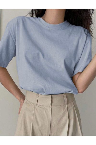 BYMEER Μπλουζάκι Baby Blue Plain Oversize