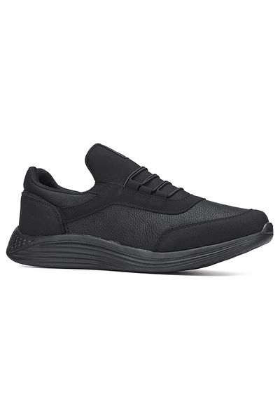 İmerShoes Adidași negri pentru bărbați pentru adulți - mărime mare, șireturi din cauciuc, comozi și flexibili 110c