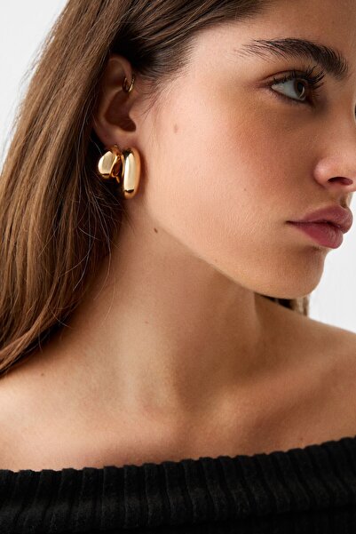 Bershka 3'li kalın halka küpe seti