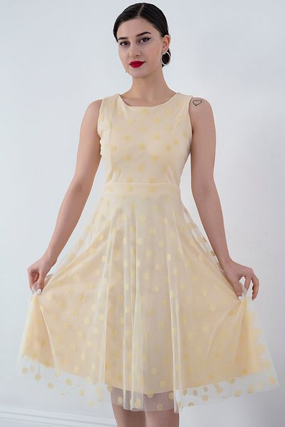 PULLIMM ZERO SLEEVE ROUND NECK DRESS 13403
