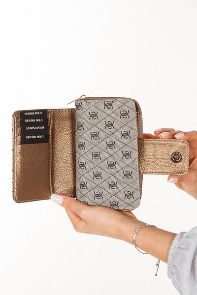 Newish Women's Smoked Patterned Wallet Paper Money Compartment Card HolderUseful Multi-Compartment Np Daily