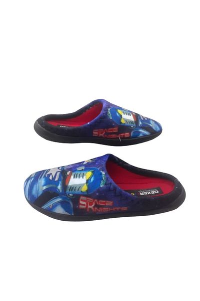 GEZER Boy's Sax Red Space Figured Indoor Slippers