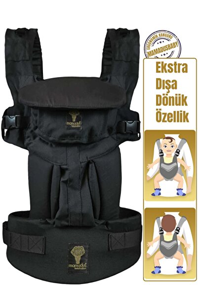 MamadusBaby Plus Ekstra Dışa Dönük Ergonomik Kanguru - Siyah