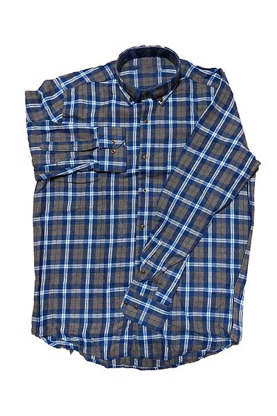 FATELLA Men's Dad Long Sleeve Thick Winter Relaxed Cut Checkered Lumberjack Linen Shirt
