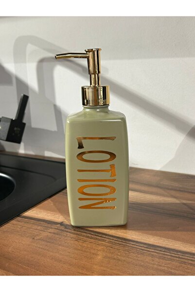 SİHİRLİ AYAKLAR CERAMIC LIQUID SOAP HOLDER WHITE BLACK GREEN METALLIC COLOR PRINTED MATTE COLOR