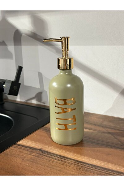 SİHİRLİ AYAKLAR CERAMIC LIQUID SOAP HOLDER WHITE BLACK GREEN GOLD COLOR PRINTED MATTE COLOR