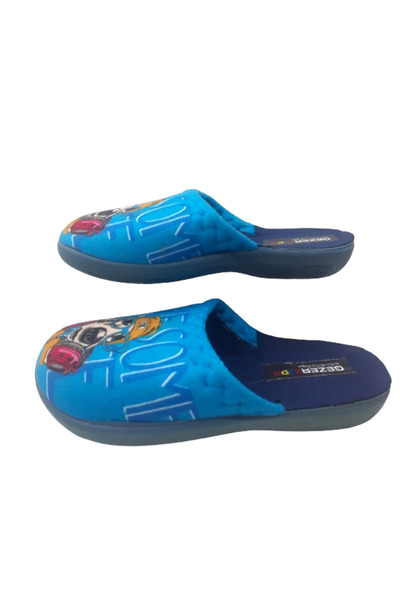 GEZER Erkek Çocuk Mavi-Lacivert Köpek Figürlü Ev İçi Terlik