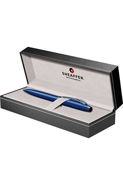 Sheaffer 100 Saten Mavi PVD Kaplama Tükenmez Kalem