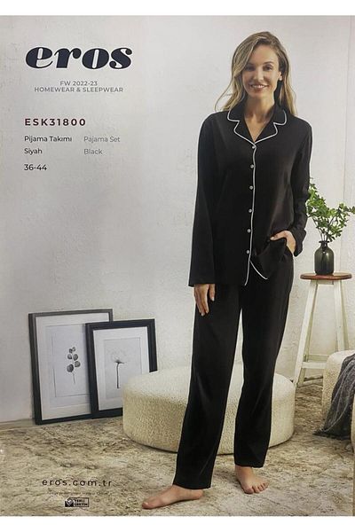 Eros Set de pijamale pentru femei, 100% bumbac, din bumbac pieptănat