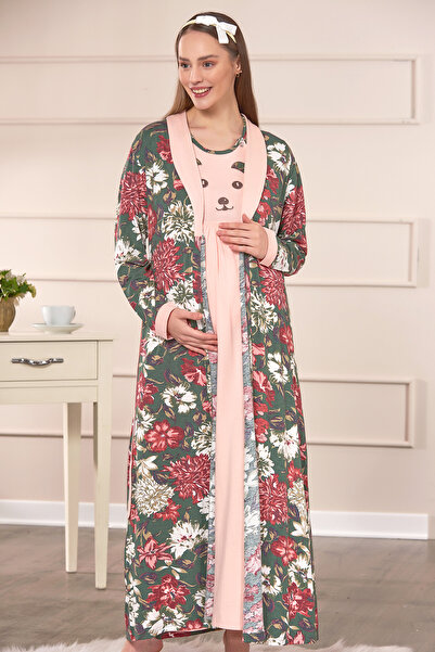 Emose طقم ثوب نوم للحوامل للنساء