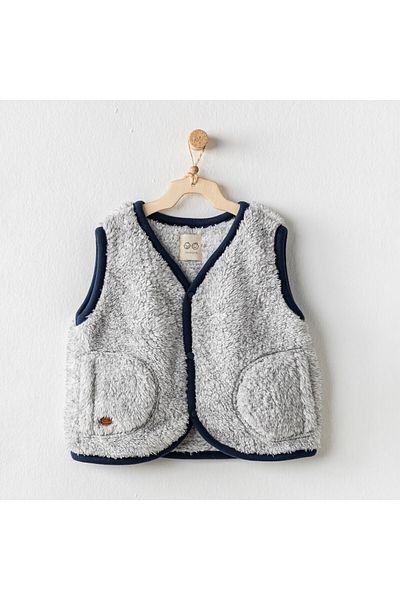 andywawa Ac24068 Welsoft Be Strong Baby Vest Gray
