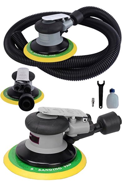 Germany Steel 7336 Orbital Havalı Zımpara Makinesi 12000 Devir Araç Kavisli Y...