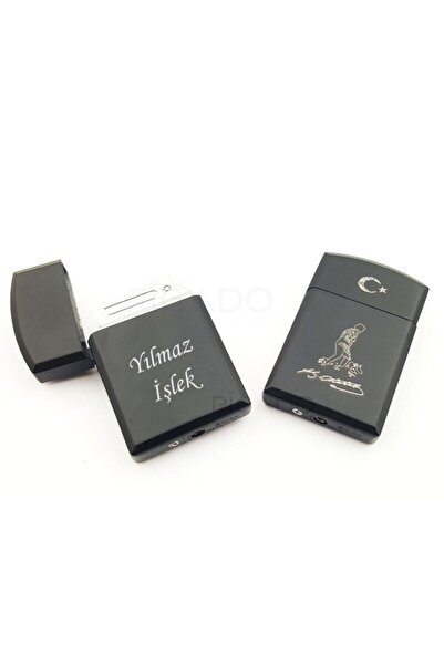 PİGADO Isme Kişiye Özel Ayyıldız Atatürk Imza Temalı Kalem Çakmak Seti