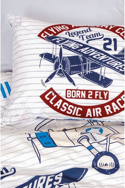 Cotton Box Flying Gray Junior Single Elastic Duvet Cover Set