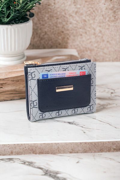 dericom Women's Stylish Patterned Card Holder with Paper Money Compartment and Plenty of Card Holder Cream Wallet Card Holder Accessory