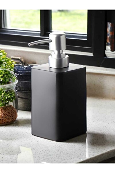 Mucha Lüks Porselen Mat Beyaz Siyah Gri Box Mutfak Banyo Sıvı Sabunluk Bulaşı...