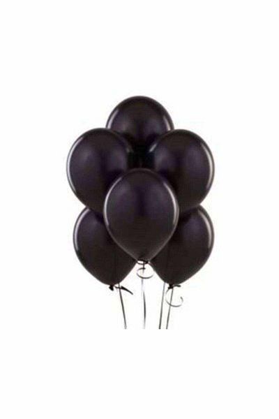 Party Fantasy Shiny Metallic Black Balloon 50 Pieces 12 inch Latex Balloon