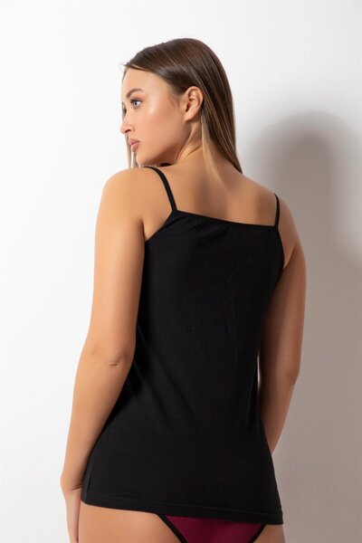 DONEX 2011 Square Neck Lace Embroidered Rope Strap Basic Women's Tank Top