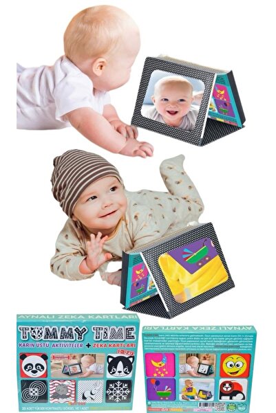 BayCegu لعبة أطفال عاكسة وقت البطن - بطاقة ذكاء للنشاط فوق البطن