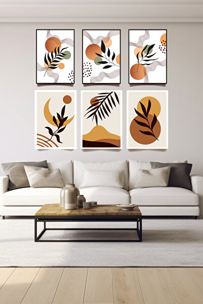 edoy Özel Temalı 6 Parça Ahşap Duvar Dekoru Seti Salon Oturma Odası Mutfak Of...