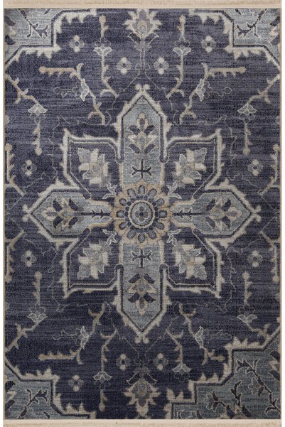 Rugs Modern Halı Vintage Διακοσμητικό Χαλί με Κρόσσια, Εθνικό Λουλουδάτο Σχέδ...