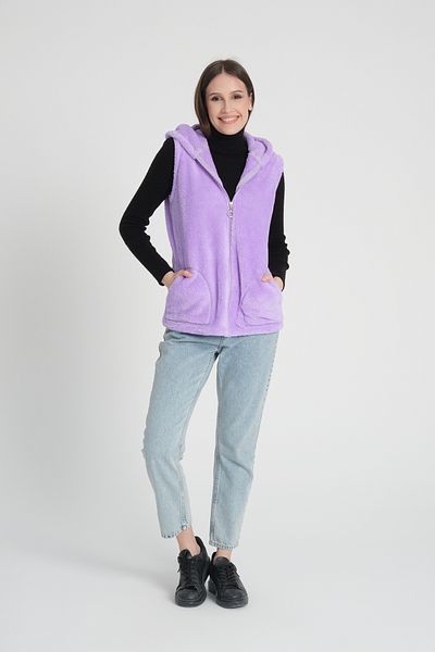 MODA VUSLAT Women's Lilac Short Fleece Vest