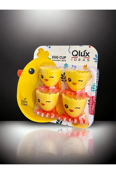 Mirvano 4 Cute Chick Egg Holders, Children's Egg Holders, Shelf Egg Holders