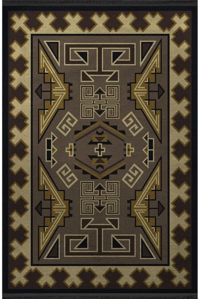 Rugs Modern Halı Vintage Διακοσμητικό Χαλί με Κρόσσια, Εθνοτικό Σχέδιο, Παραδ...