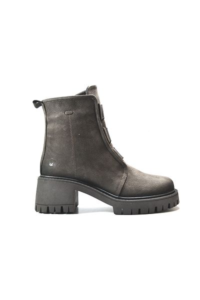 Beety 1789 Γνήσιο δέρμα Nubuck Brown με φερμουάρ Casual γυναικείες μπότες