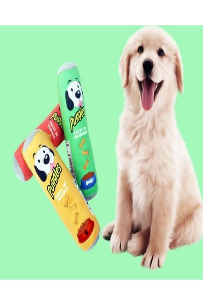 TİNEKE Puggles Durable Sound Dog Toy Tomato 1 Piece