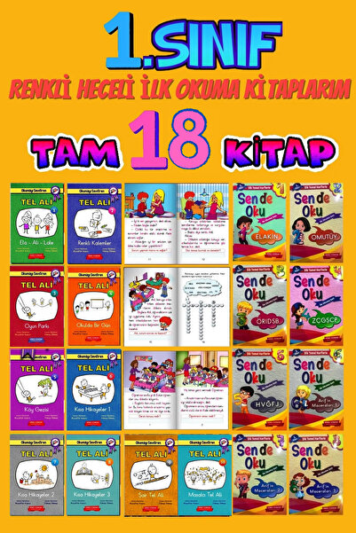 GÖNÜL YAYINCILIK 1.sınıf Renkli Heceli Eğitici Öykü Dizisi (16 Kitap)