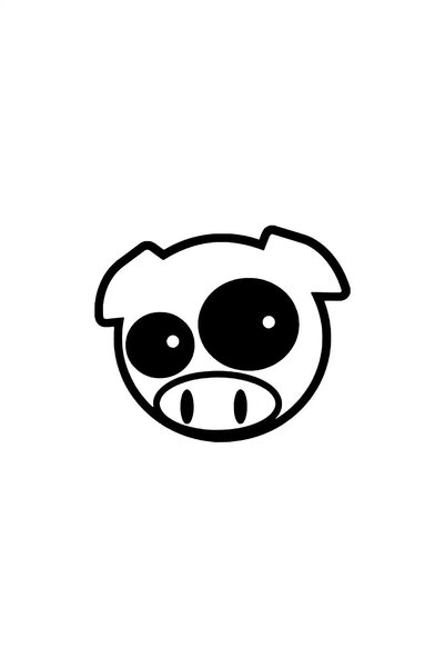 Generic Brand Rally Pig Sticker Auto Motor Laptop Wall Foil Sticker 60 X 48 cm