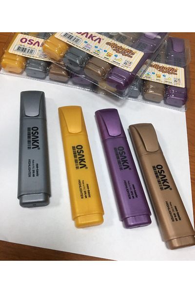 Osaka Metallic Highlighter Pen 4 Pieces
