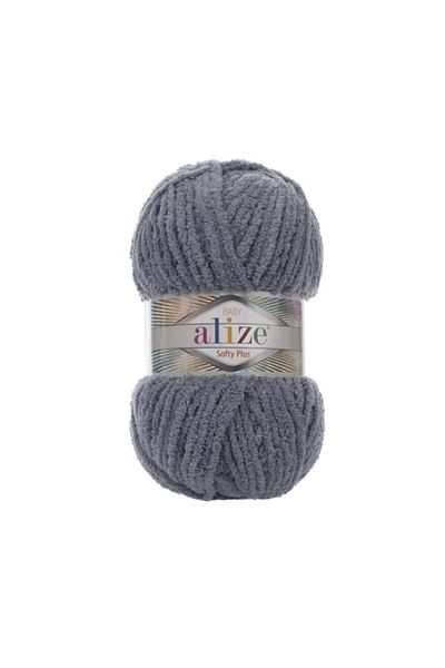 Alize Softy Plus 87 - Μεσαίο Γκρι 100 Gr Πλεκτό Νήμα