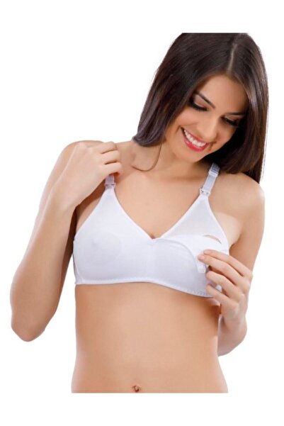 VB BUTİK حمالة صدر للرضاعة باللون الأبيض للنساء