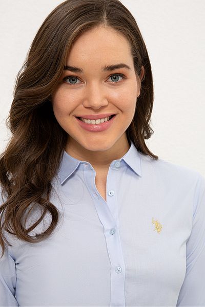 U.S. Polo Assn. Cămașă albastră pentru femei