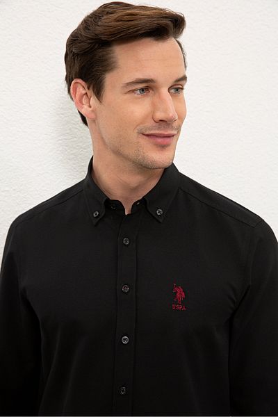 U.S. Polo Assn. Черна мъжка риза