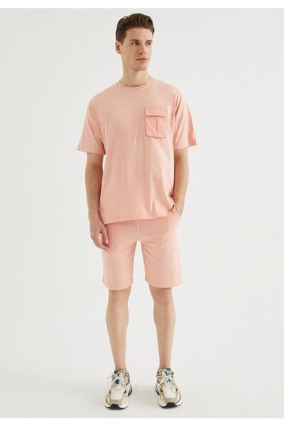 WESTMARK LONDON Men's Pink Oversize Fit Crew Neck Basic T-shirt Vital Utility