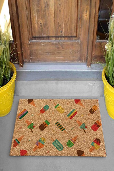 Evsebu Dondurma Dekoratif Kapı Önü Paspası