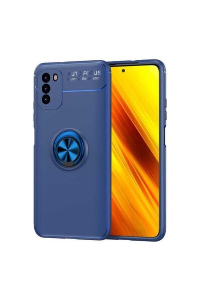 zore جراب Redmi Note 9 4G مصنوع من السيليكون مع حامل حلقي ومغناطيسي