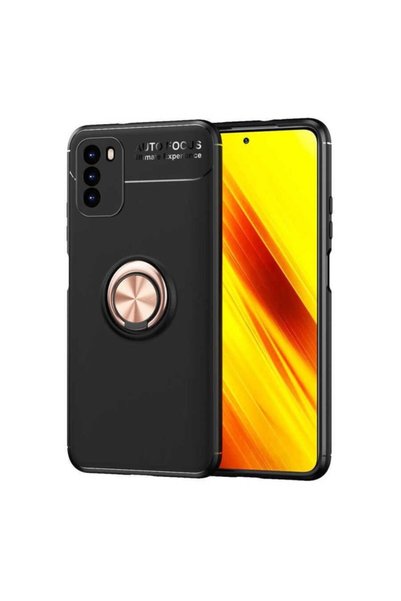 zore Redmi Note 9 4g Case Silicone with Ring Stand Magnetic