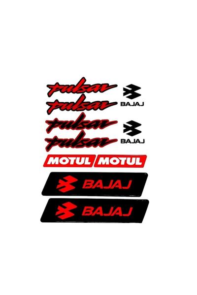 Genel Markalar Bajaj Pulsar Sticker Seti Kırmızı A4 Boyut