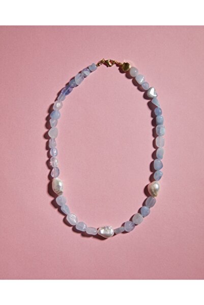 LA PERLE ISTANBUL Mavi İnci Kolye