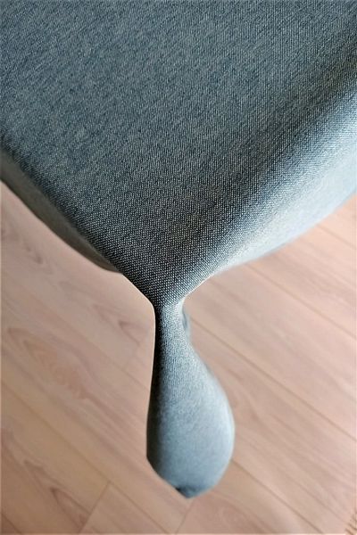 eno concept Linen Textured Premium Quality Stain Resistant Cloud Blue Tablecloth