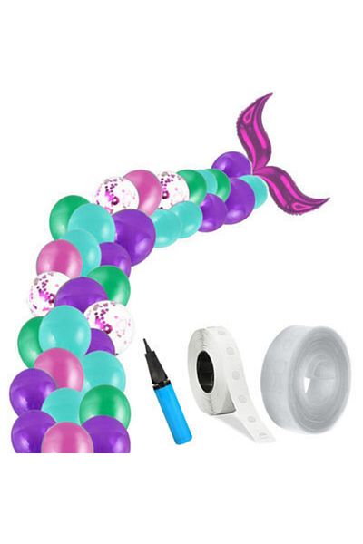 parti sürprizi Mermaid Chain Balloon Making Set