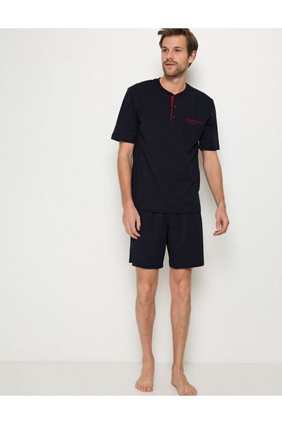 Pierre Cardin Ανδρικό Navy Blue Σετ πιτζάμες 3 τεμαχίων White Singlet Boxer Suit 5370 150