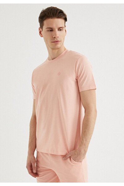 WESTMARK LONDON Ανδρικό μπλουζάκι από βαμβακερό ροζ λαιμόκοψη -vital