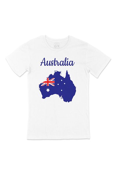 Cix Tricou cu hartă și steag australian