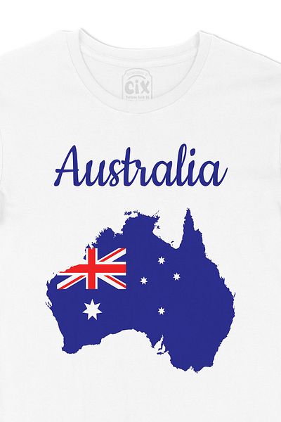 Cix Tricou cu hartă și steag australian