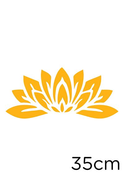 New Jargon Yellow Lotus Flower Patterned 35cm Sticker - Leafy Sticking